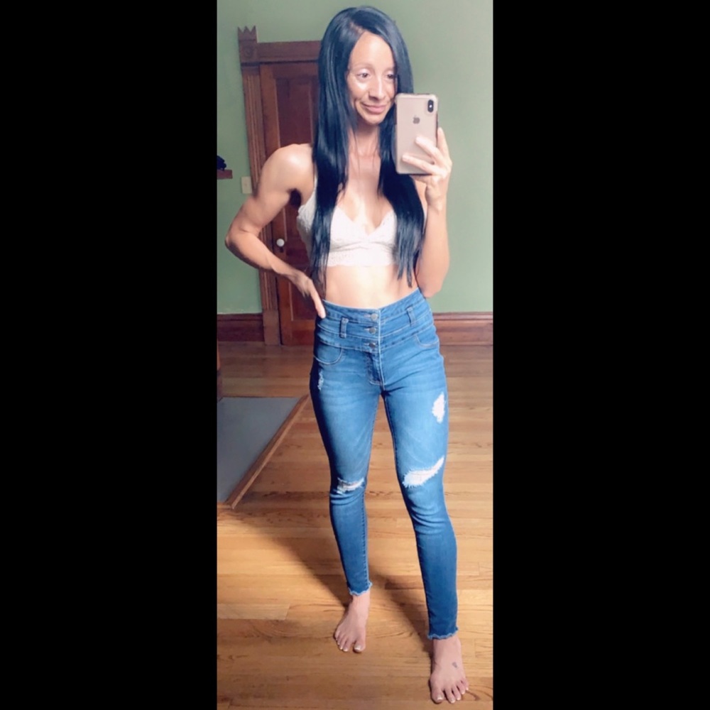 Refuge high waisted distressed jeans